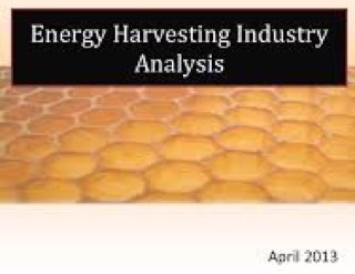 Energy Harvesting Industry Analysis
